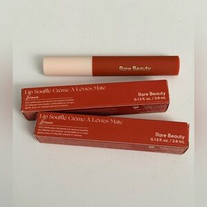 Rare Beauty Lip Souffle Matte Cream Lipstick Set of 2 BRAVE  Full Size 0.13oz
